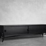 Vintage Mid-Century Scandinavian Modern Dark Oak Sideboard, 1960s