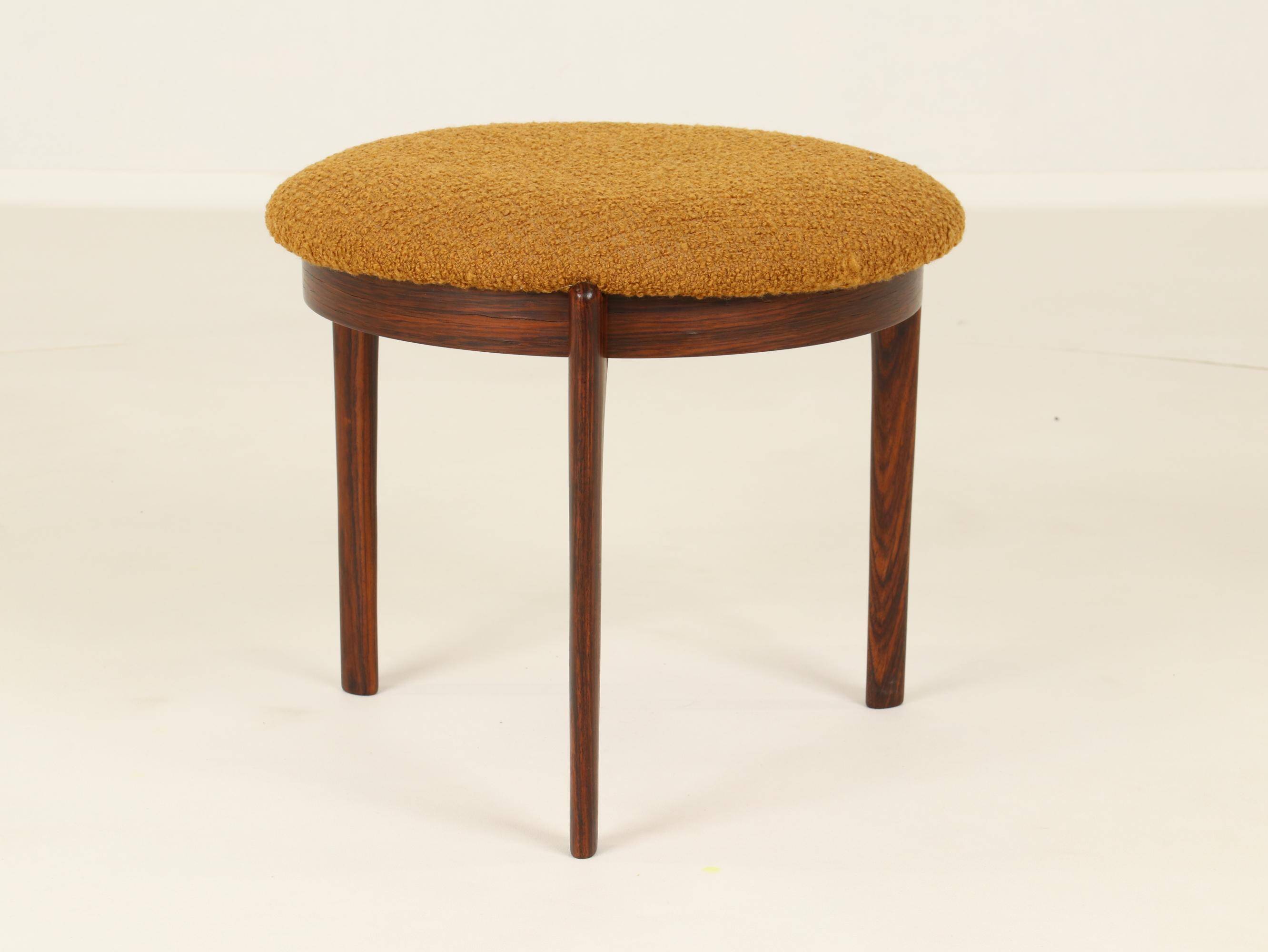 Stool or Footrest in Rosewood from Denmark, 1960s