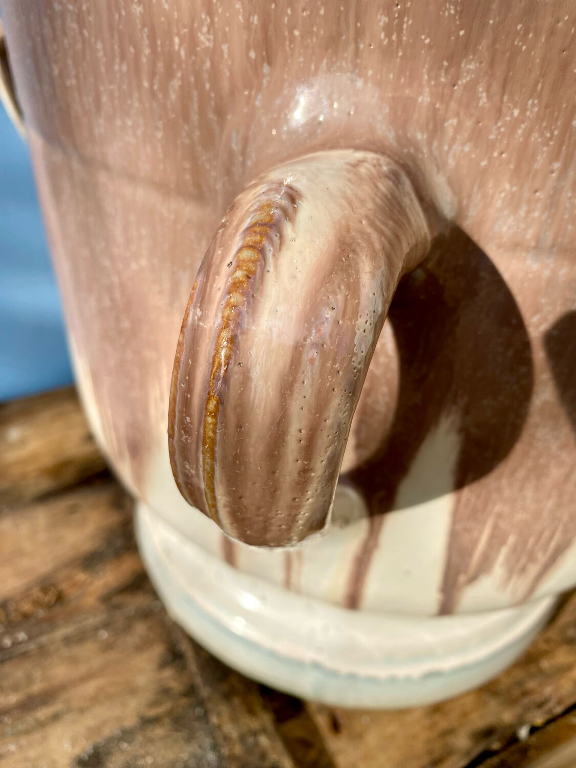 Varnished terracotta jar
