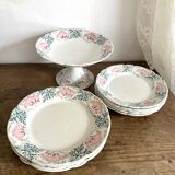 Keller and Guerin Luneville iron earth dessert plates, Rolan model