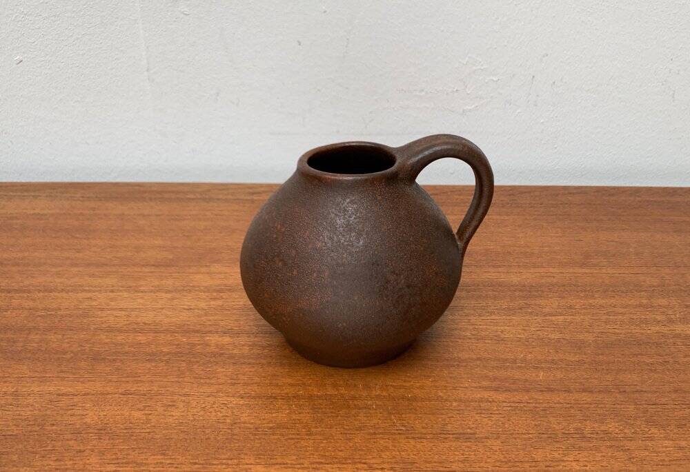 Brutalist vases and carafes from the mid-century by Hartwig Heyne pottery, Germany, 1960s.