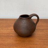 Brutalist vases and carafes from the mid-century by Hartwig Heyne pottery, Germany, 1960s.