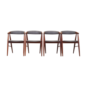 ensemble de quatre chaises en teck, design danois, années 1960, designer: Ejner Larsen & Aksel Bender Madsen