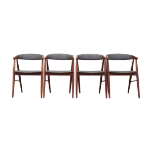 Ensemble de quatre chaises en teck,