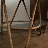 Small round rattan table