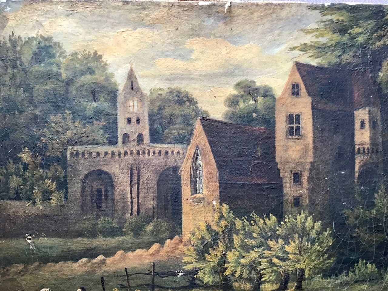 Landscape, oil on canvas, 19th Century