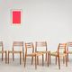 Set of 6 model 78 chairs in teak by Niels O. Møller, Denmark, 1960s.