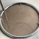 Vintage chrome Bauhaus side table with a smoked glass top, Eileen Gray / Milo Baughman style