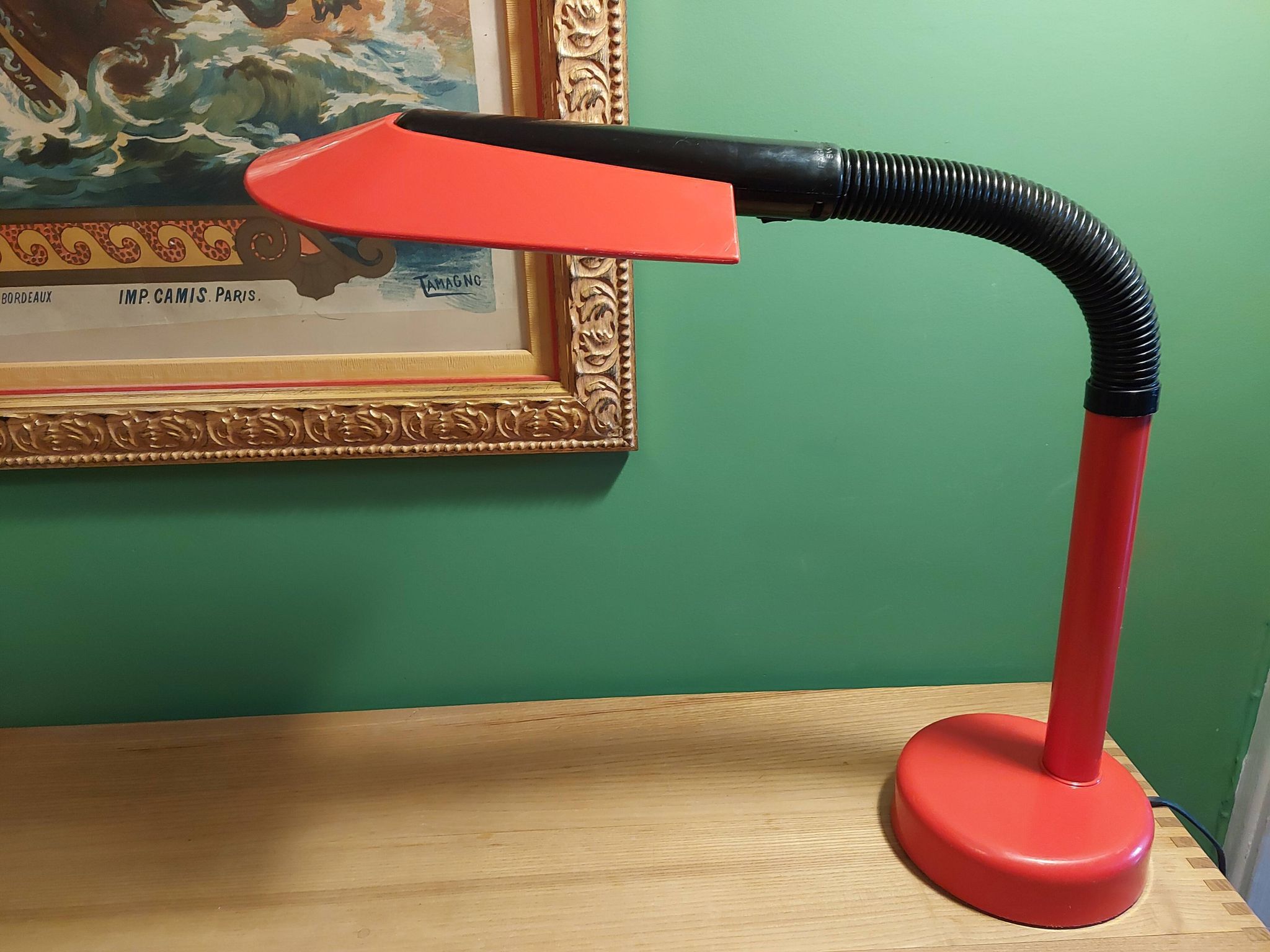 Red lamp annees 70's scandinavian design , fagerhults ( sweden )