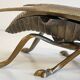 Vintage fly ashtray in patinated metal