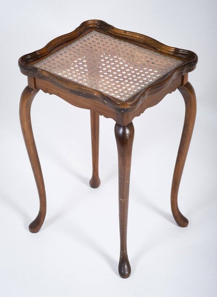 Vintage Nesting Tables with Rattan and Glass Top by Jason Møbler, 1960s, Set of 3