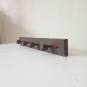 Vintage wooden wall coat rack