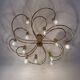 Leola sculptural brass 12-light ceiling or wall flush mount, 1970s