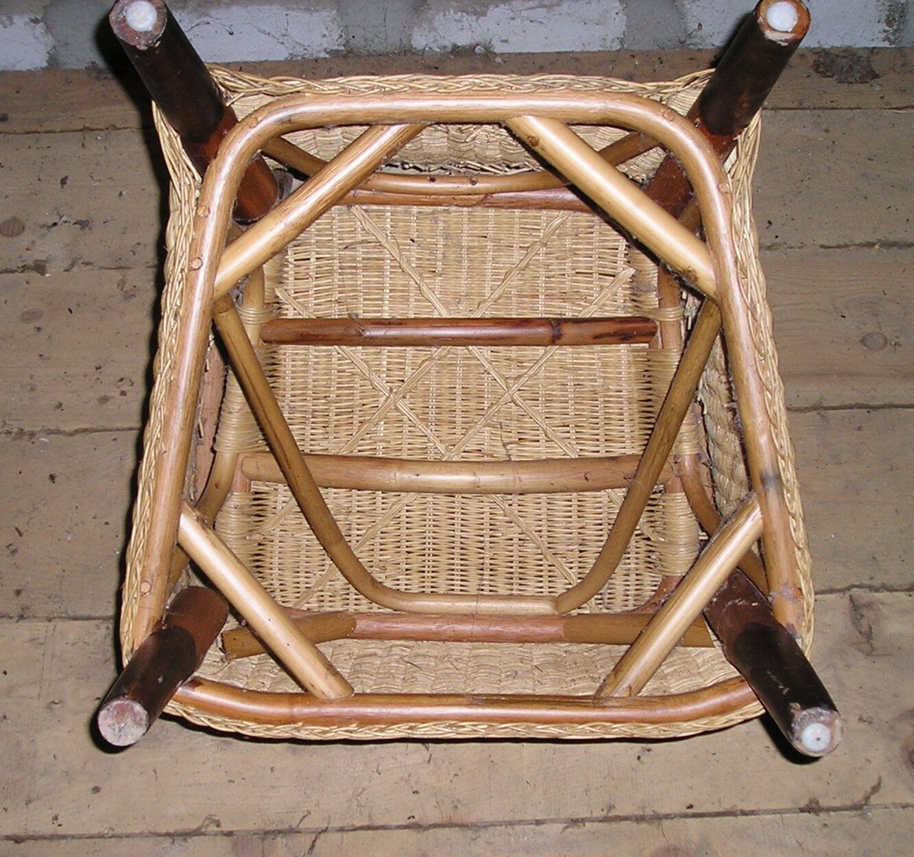 Vintage rattan wicker chair style Lloyd Loom