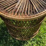 Rattan and buri side table
