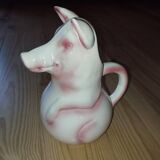Large pig jug in earthenware – Saint-Clément France, exceptional condition
