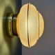 Vintage Art Deco globe wall/ceiling light in frosted yellow and gold glass.
