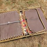 Folding bed lafuma vintage flowers