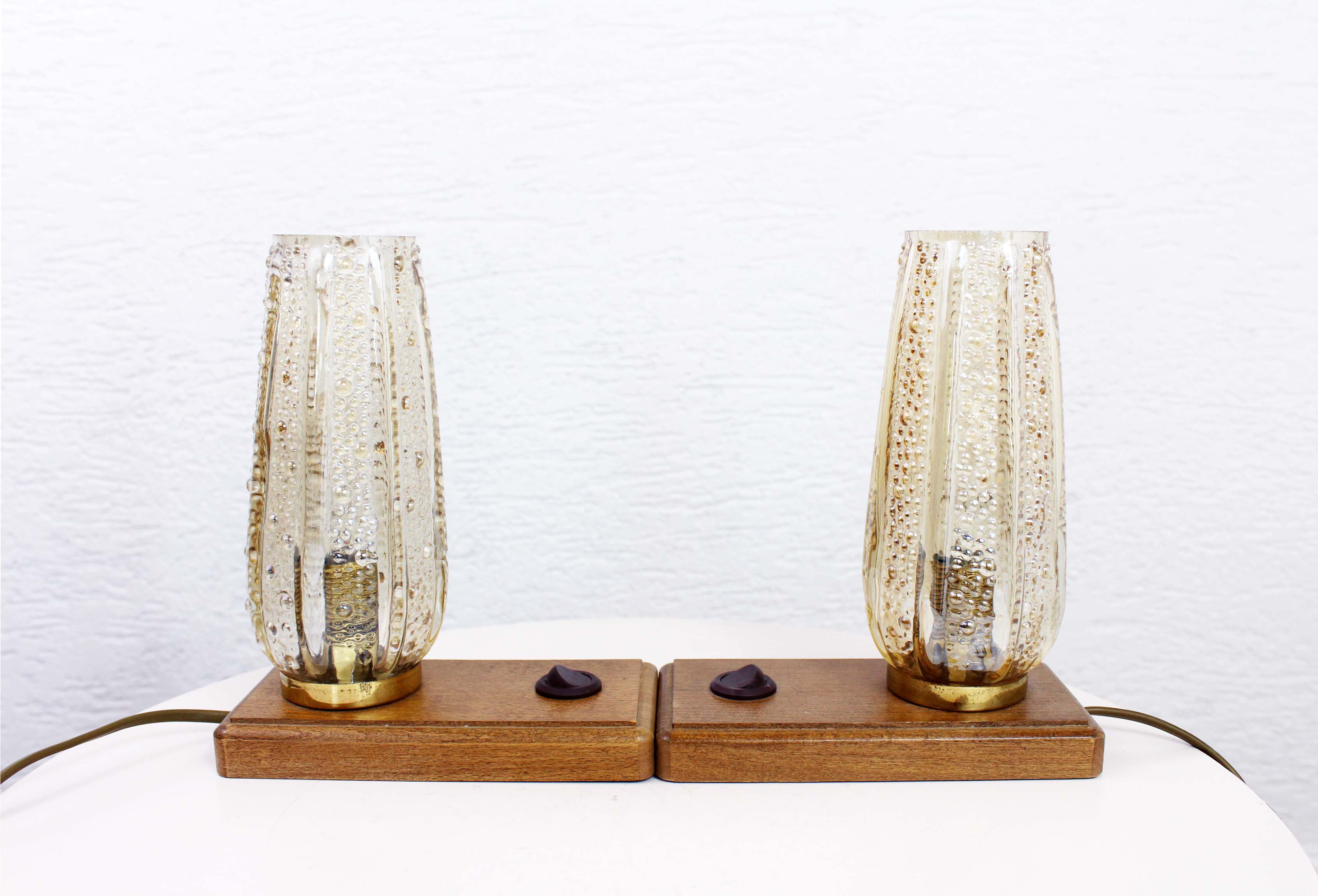 Pair of vintage table or bedside lamp