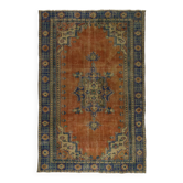 Turkish Anatolian Handmade Vintage Area Rug 285 cm x 185 cm