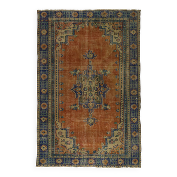 Tapis turc anatolien vintage fait main 285 cm x 185 cm