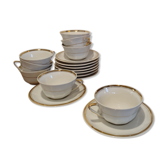 Service de 8 tasses porcelaine Limoges