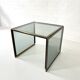Vintage smoked glass and brass side table, Italy, 1970s