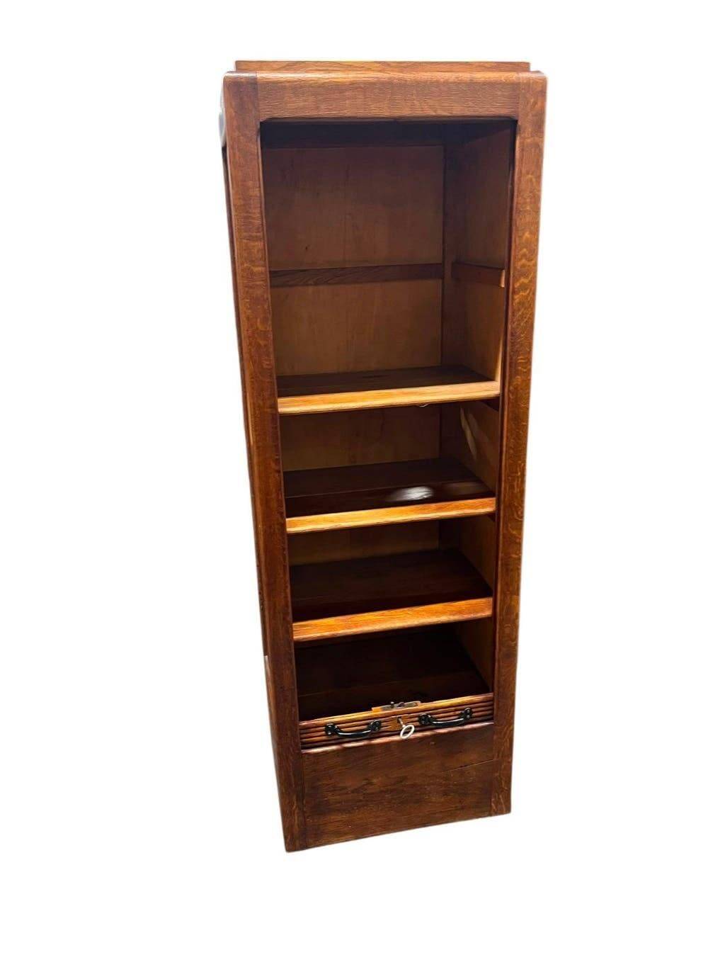 Vintage wooden binder / roller shutter binder / compartment binder