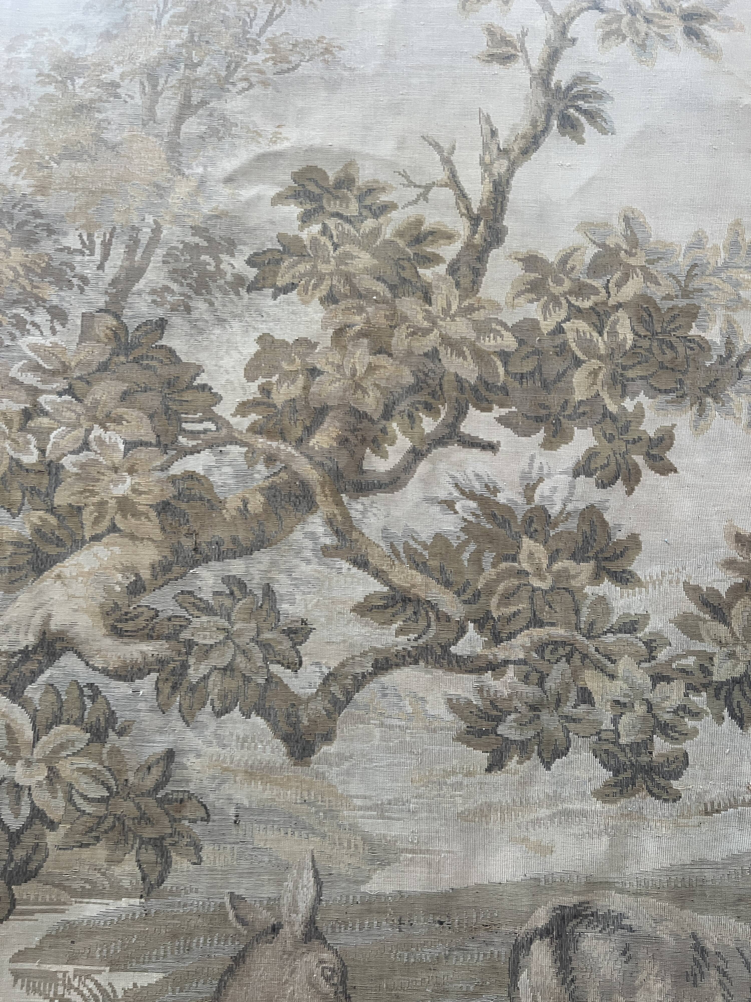 Renaissance-style tapestry with animal motifs, 20th century.