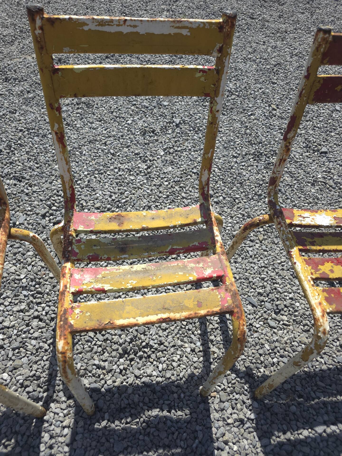 Chaises de bistrot vintage en fer x 4