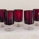 11 Luminarc amethyst glasses – France, 1970s