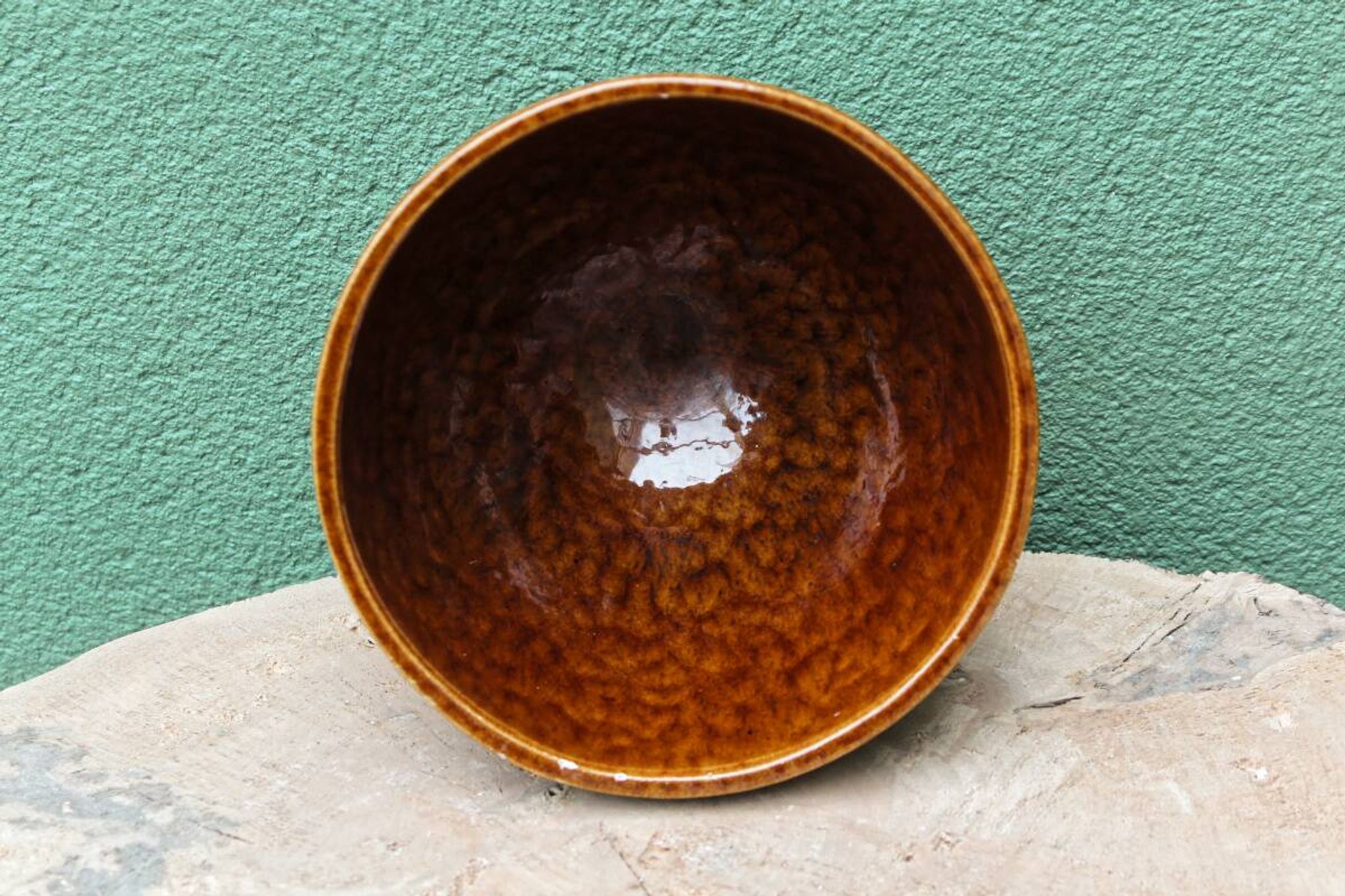 Saladier tripode en céramique vintage