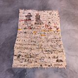Boujad beige Moroccan rug - 160 x 199 cm