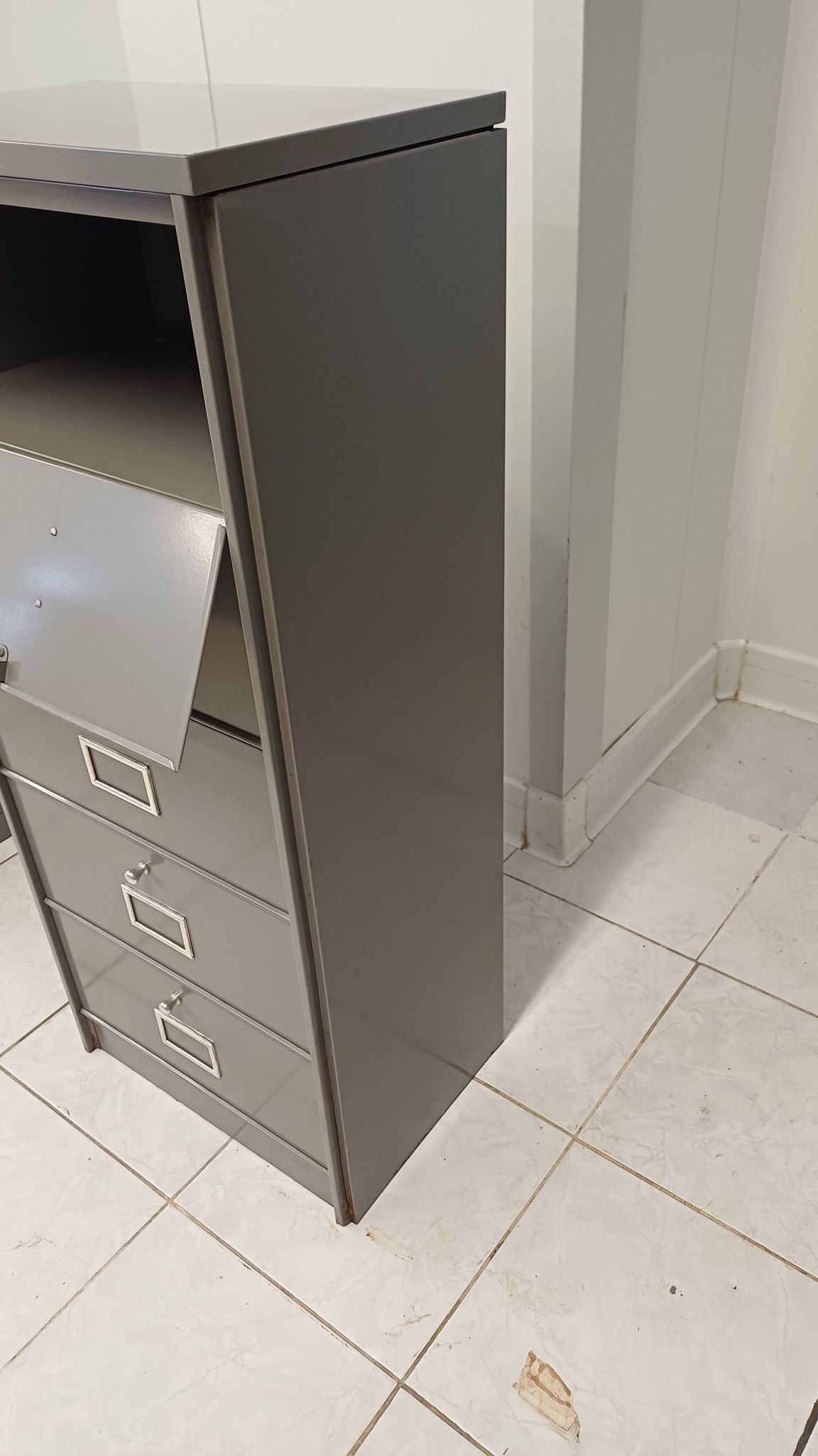 Industrial metal filing cabinet Bauche – 5 drawers – 1950s