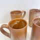 Set of 4 stoneware mugs – 1970s design