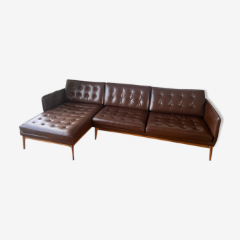 Elgin corner sofa right side Romana leather