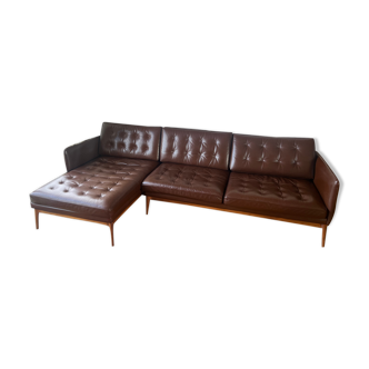 Elgin corner sofa right side Romana leather