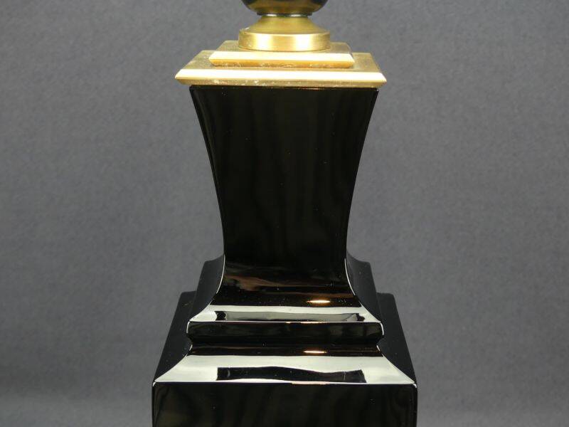 Baccarat, black crystal lamp base