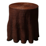 Wicker Ghost Drapery Side Table or Stand 1970s