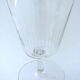 Suite of six art-deco glasses with red wine in modernist shape in cut crystal