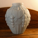 Art Deco vase in blue opaline
