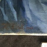 Oil on canvas "Man with red scarf" 1942 by AVRIL