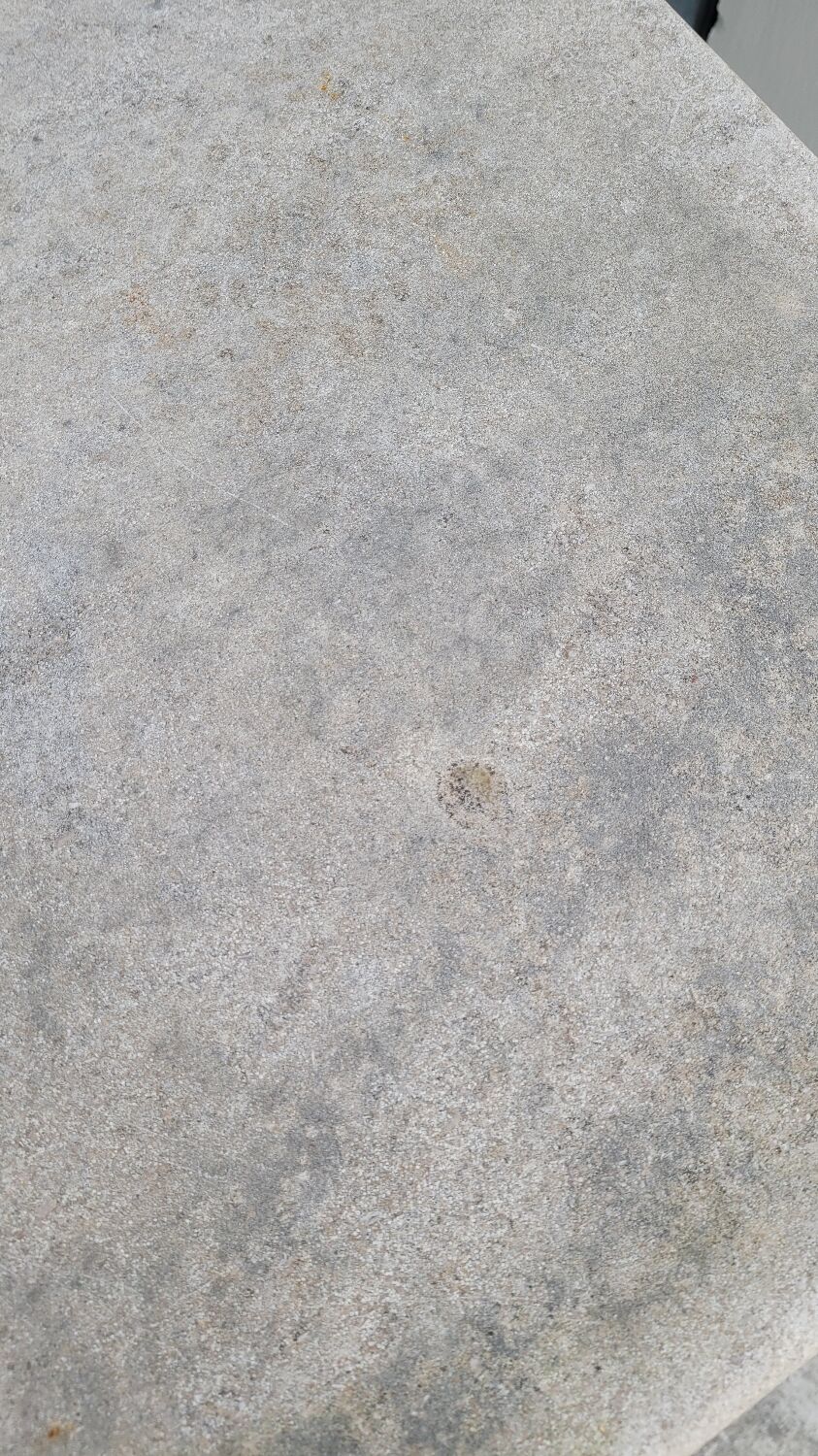 Parisian bistro pedestal table in antique marble