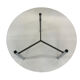 Minimalist vintage coffee table in chrome glass 1970