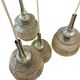 Vintage glass cascade chandelier with chrome.