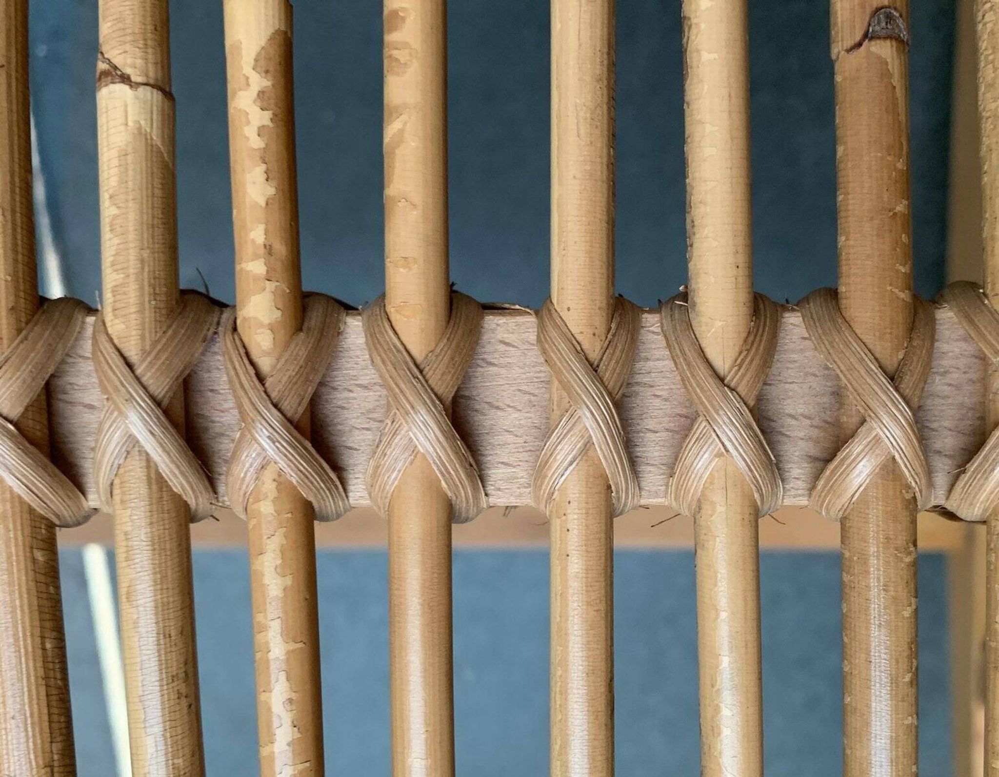 Mid-century German rattan rocking chair from Deutschen Werkstätten Hellerau, 1960s.