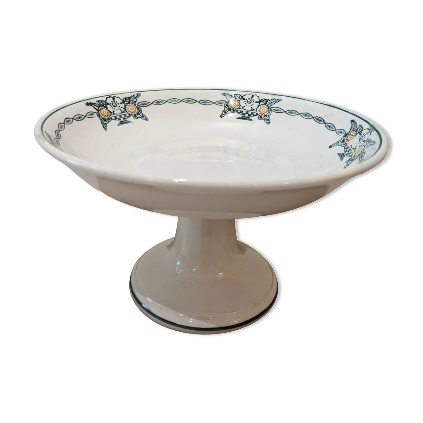 Compotier presentoire fruit cup biscuits iron earth Badonviller