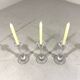 Val St Lambert crystal candle holders Belgium 1990’s