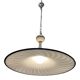 Italian black & white murano glass light pendant