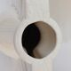 Duo de vases en céramique blanche craquelée Néo Art Déco France